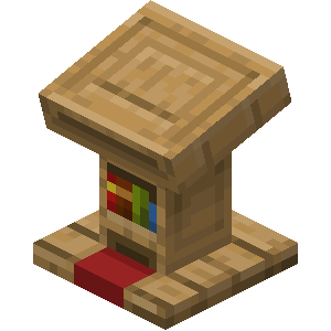In Minecraft the Lectern is a writer's block.