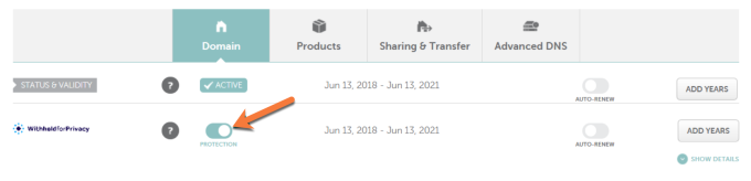 Disable Domain Privacy at NameCheap