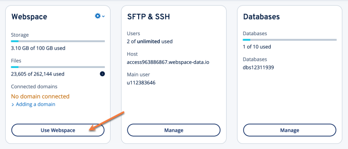 IONOS Hosting Webspace