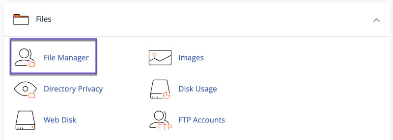 cPanel Files File Manager